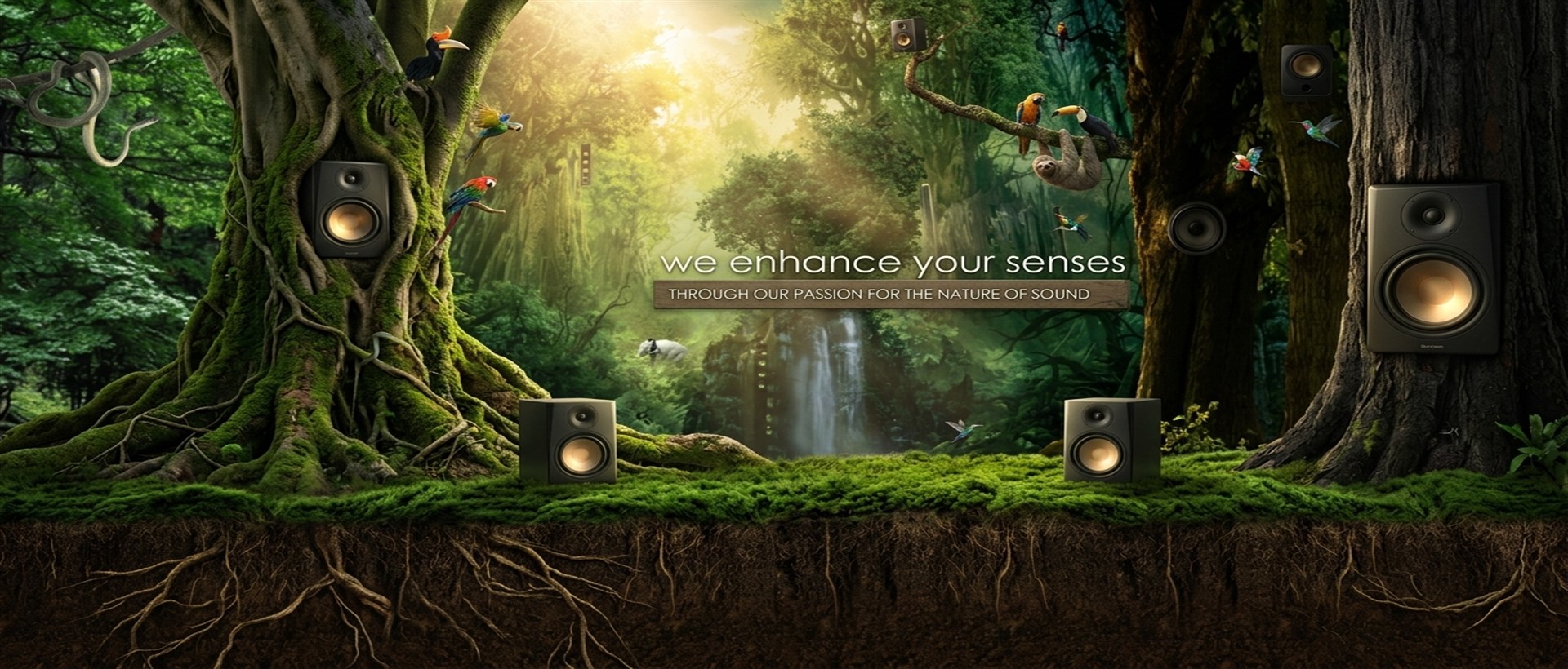 ADAC Acoustic Engineering - We Enhance Your Senses Through Our Passion for the Nature of Sound with bespoke speakers integrated into natural rainforest acoustic architecture